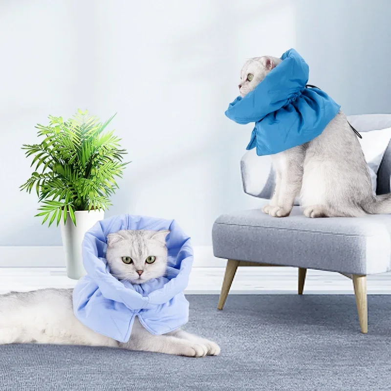 Cat Elizabethan Collar Healing Protective Collar Recovery Collar for After Surgery Adjustable Wound Healing Pet Neck Cone