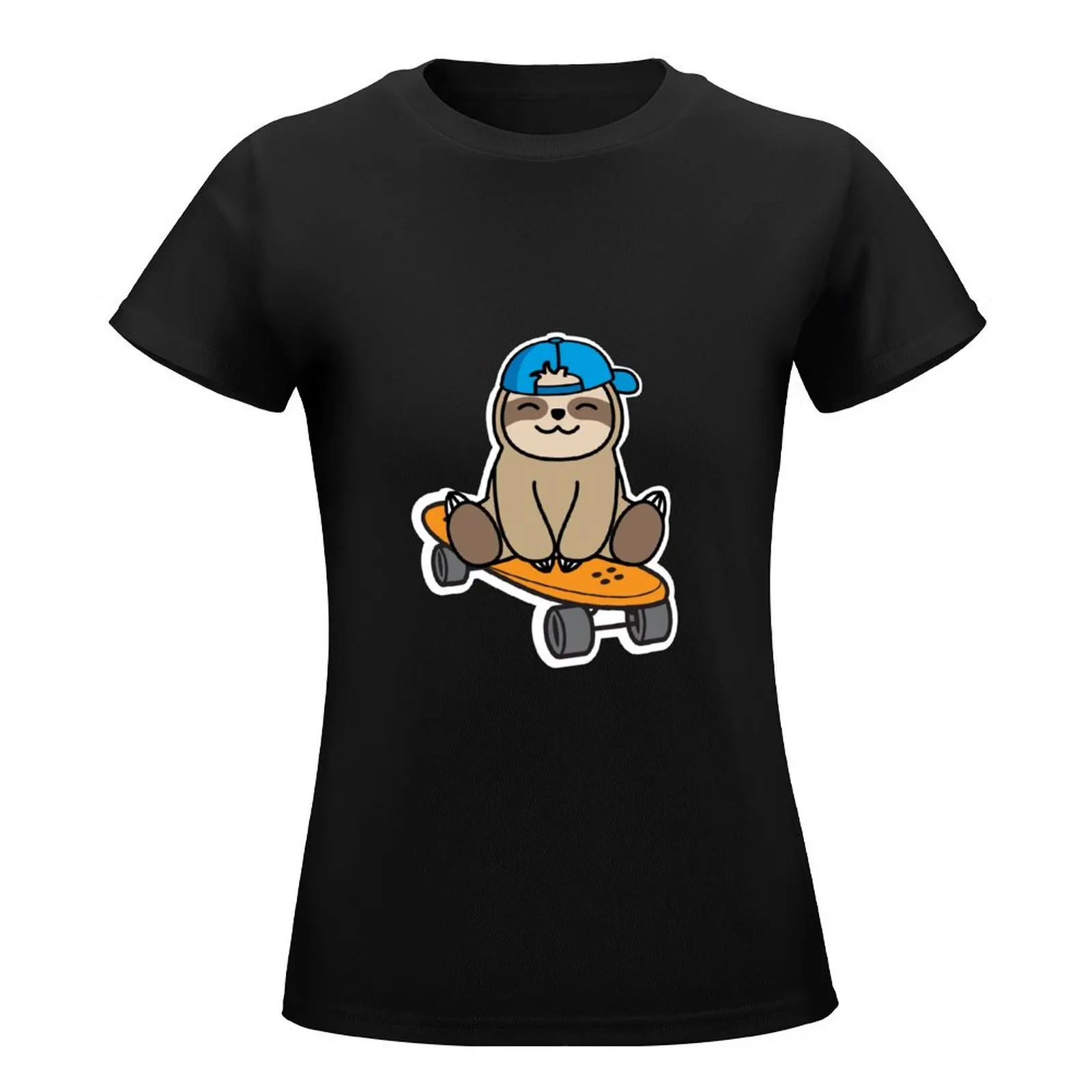 Cool sloth on skateboard T-Shirt oversized kawaii clothes t-shirts for Women pack