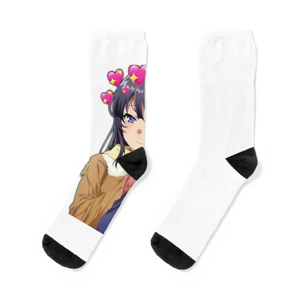 Rascal : Mai Sakurajima X Sakuta Love Socks Men's cute christmas gifts Socks Men Women's