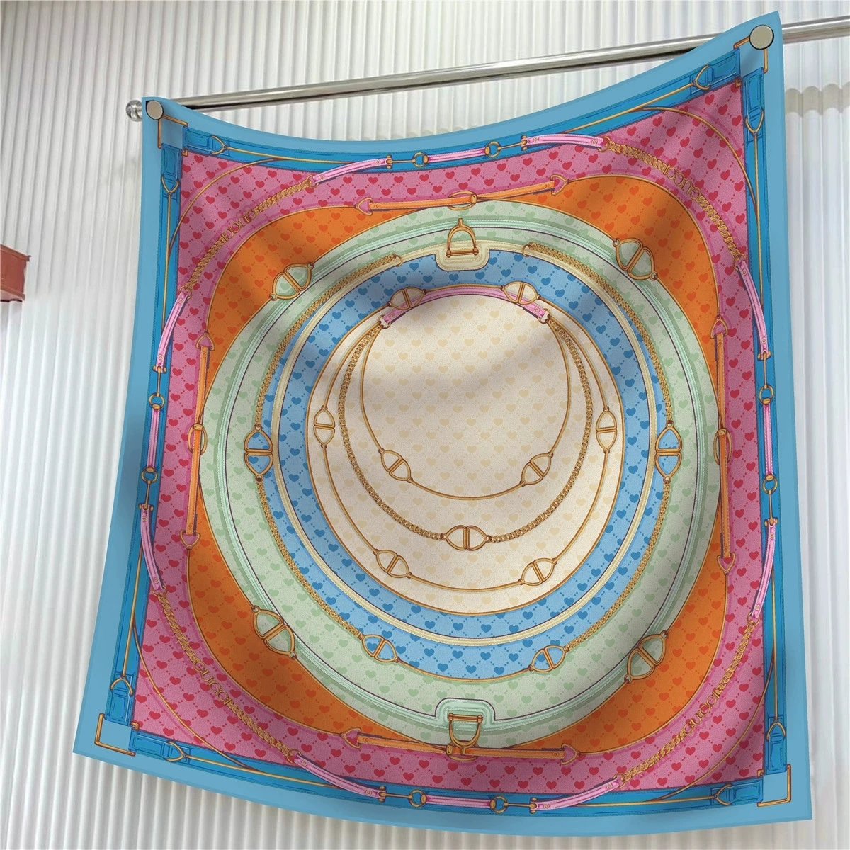

90CM French Style Twill Silk Scarf for Women Elegant Wraps Headband Shawl Stoles Hijab Lady Square Foulard Bandana