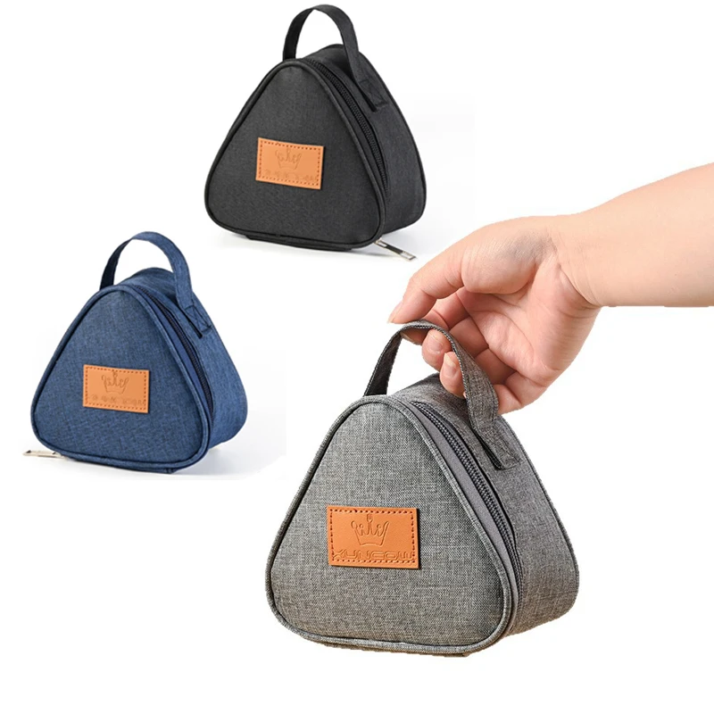 Mini Triangular Insulation Bag Aluminum Foil Thermal Cooler Lunch Tote Student Rice Ball Bag Lunch Box Bento Lunch Carry Bags