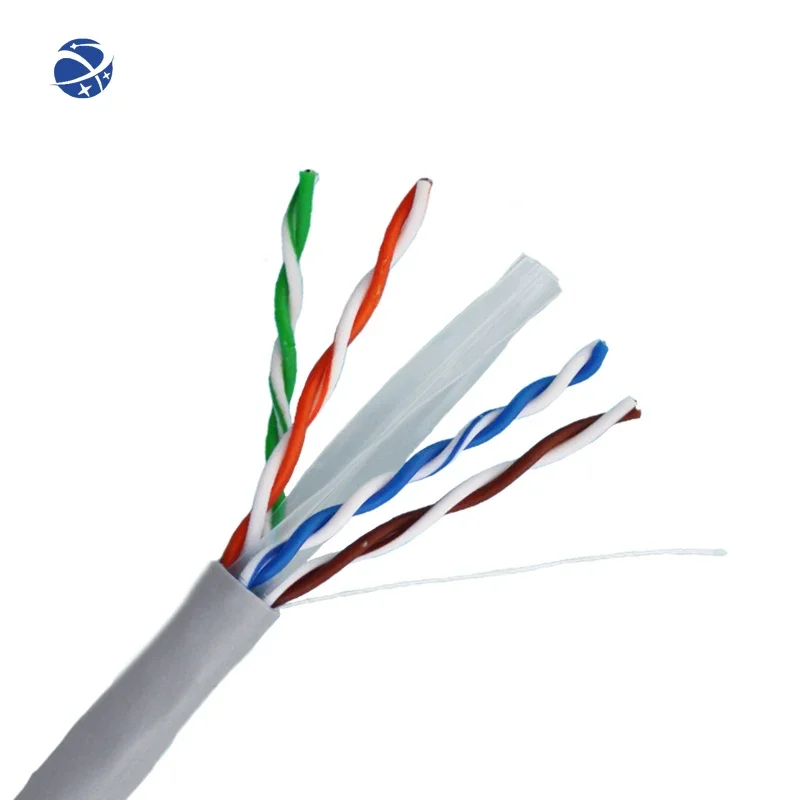 high performance Cat6 305m Outdoor Network Cable 0.57mm OFC Cat6 U/UTP 23AWG Copper Al Foiled Shielded low attenuation cable