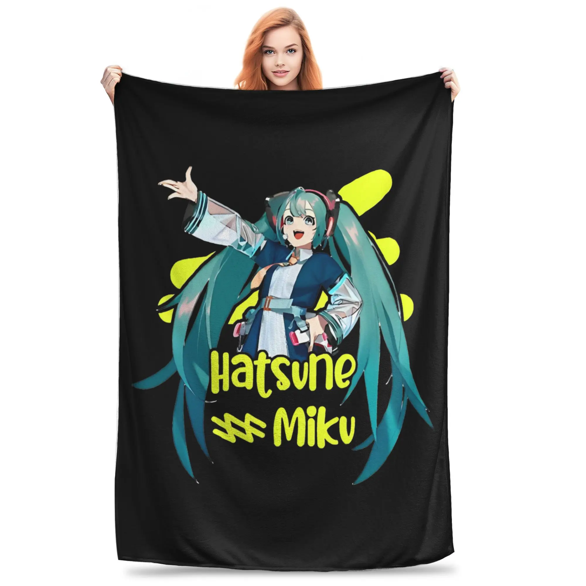 

Супермягкое вокалоидное одеяло Hatsune Miku, легкое фланелевое флисовое одеяло премиум-класса, супер уютное покрывало