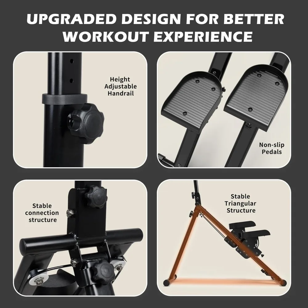 متسلق عمودي لصالة الألعاب الرياضية المنزلية: أداة تمرين كاملة الجسم قابلة للطي مع ارتفاع قابل للتعديل #4