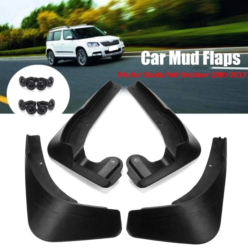 Mud Flaps Mudguards For Skoda Yeti Outdoor 2009-2017 Front Rear Guards Car Fender 4Pcs