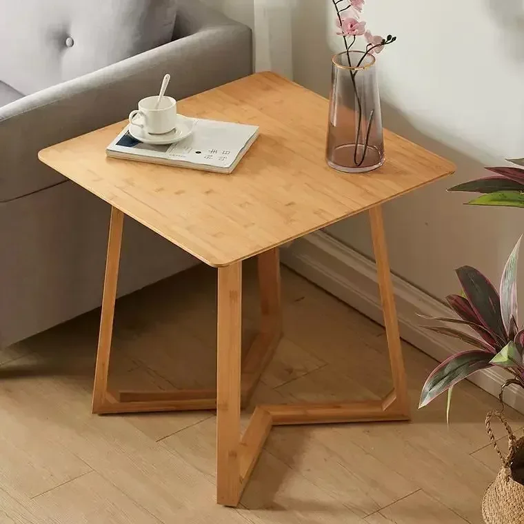 Mesa de centro creativa de bambú alpino sólido, muebles para sala de estar, mesa de té sencilla y moderna, mesas auxiliares para sofá, mesas bajas de esquina