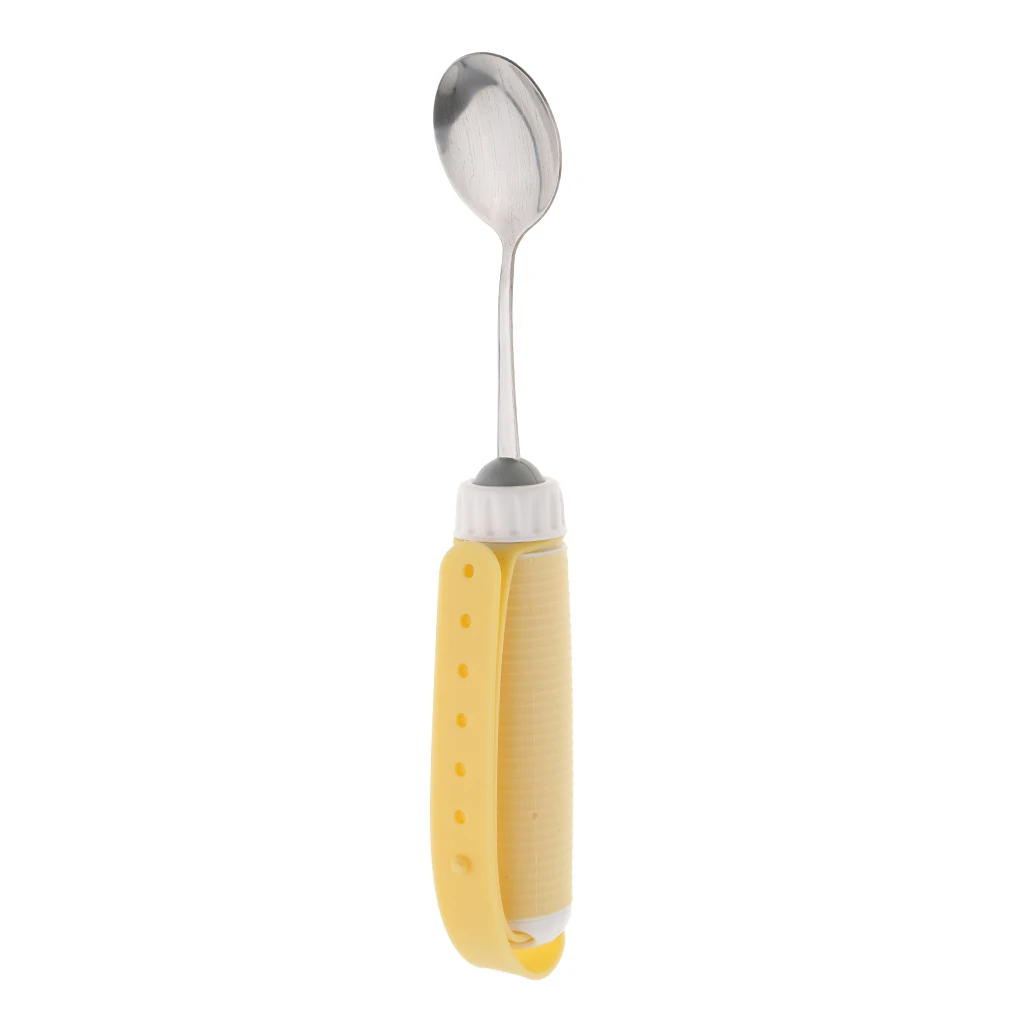 Swivel Comfortable Grip Spoon Adaptive Utensil Eating Aids for Elderly Arthritis Shaking Hands