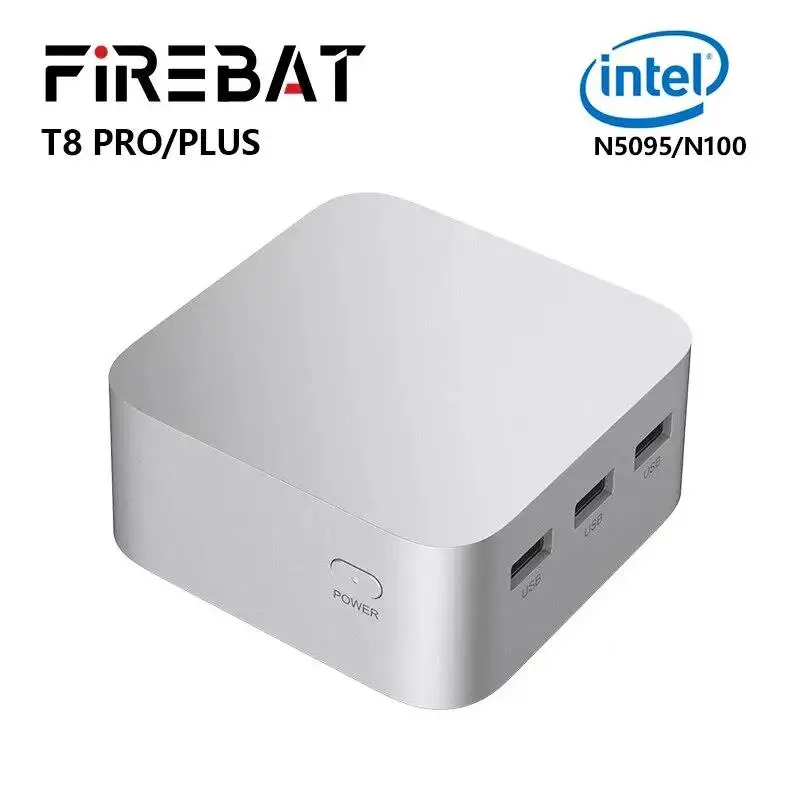 New T8 Pro Plus Mini PC Intel Celeron N5095 N100 Desktop Gaming Computer 8GB 16GB 256GB 512GB DDR4 DDR5 WIFI5 BT4.2