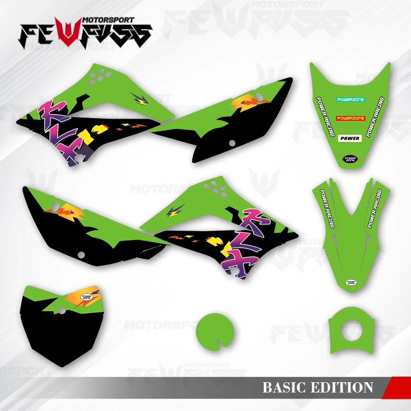 

Fewfuss Graphics Decals Stickers Motorcycle Background Custom For KAWASAKI KLX110 2010 2011 2012 2013 2014-2020 110 KLX 003