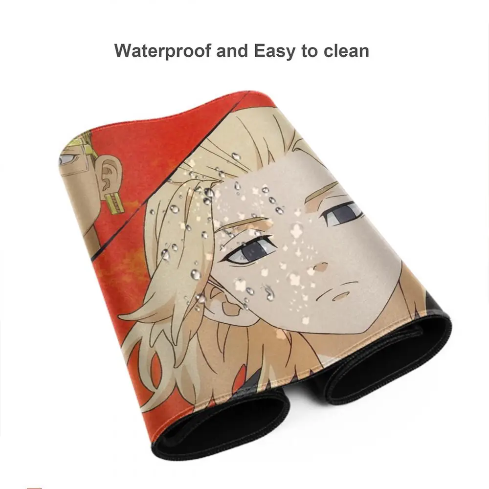 Anime Tokyo Revengers Mouse Pad Tablet mouse Pad Laptop xl desktop mate, cute HD Rainbow Gaming keyboard pad, Player, 90x40 - view 5