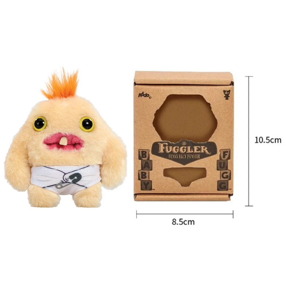 Fuggler Funny Ugly Baby Monster Plush Doll Cute Teeth Wide-Eyed Monster Halloween Party Prank Decoration Gift