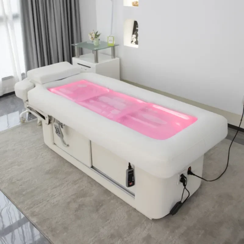 Electric Beauty Bed Heated Massage Therapy Table for Spa Club Professional Facial Treatment Furniture