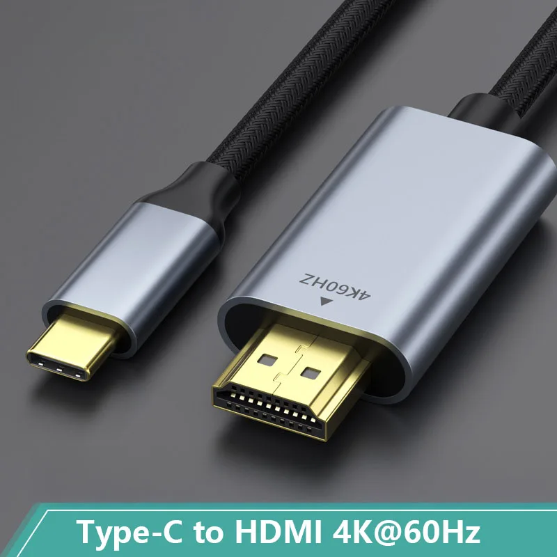 Type-c to hdmi Adapter Cable 4k60 Frame Mobile Phone Computer Monitor with Projection Cable High-definition Type-c to hdmi Cable