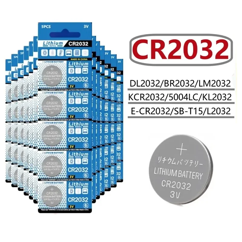 NEW 5-60PCS CR2032 CR 2032 Button Battery 3V Lithium Battery for Watch Toy Calculator Car Remote Control Button Coin Cell