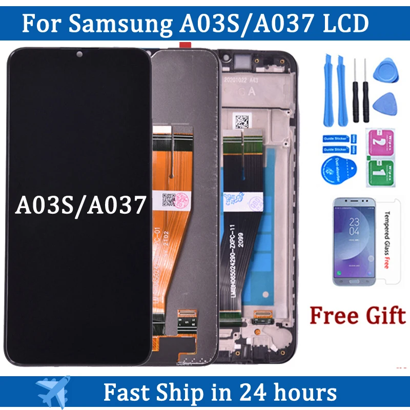 

6.5" For Samsung A03s A037F A037M LCD Display with Touch Screen Digitizer For Samsung A03S Display with frame