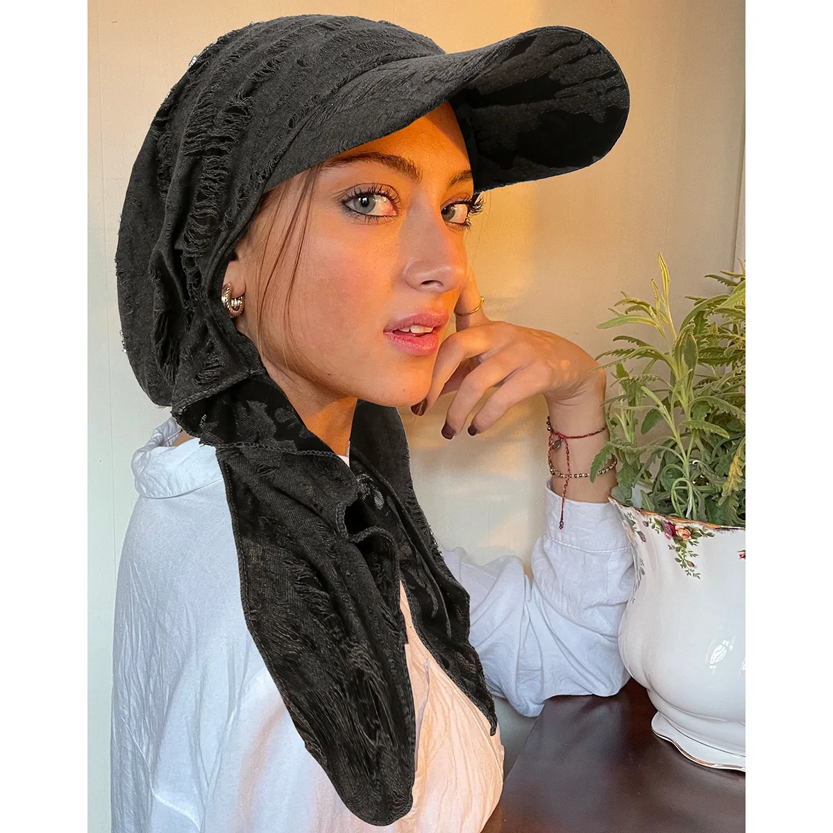 

New Islamic Baseball Cap Women Hijab Turban Muslim Headscarf Pre-Tied Hat Bonnet Visor Head Wrap Beanies Headband Turbante Mujer