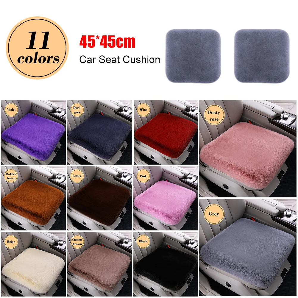 Universal Car Seat Cover Winter Warm Fluffy Plush Seat Cushion Pad Breathable Front Rear Seat Mat interior Styling for Car Truck