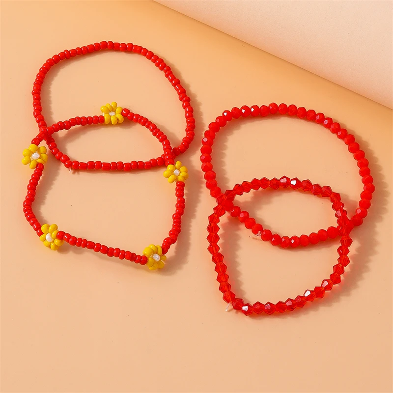 4 teile/satz böhmische handgemachte bunte perlen armbänder für frauen elastische perlen armbänder mädchen party holdiay schmuck dekoration – Detail 11