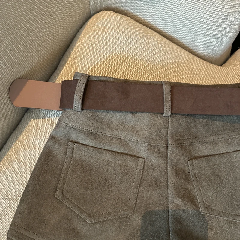 Simple Solid 2026 Autumn Winter Korean Version Versatile A-word Wide-leg Shorts Women's High Waist Casual Fashion Short Pants