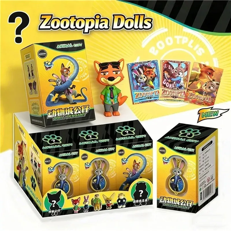 

Disney Zootopia Blind Box Nick Judy Action Figure Flocking keychain Ornament Anime Figures PVC Desktop Ornament Collection Toy