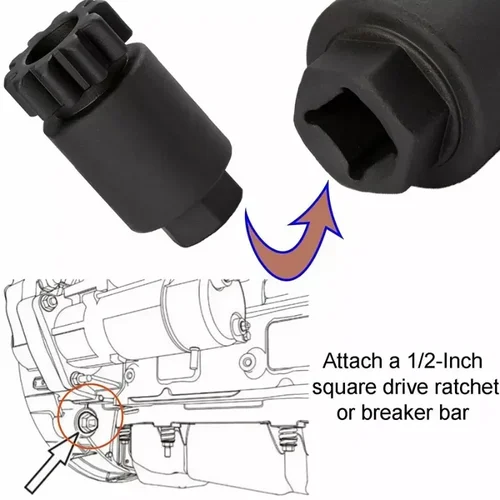 Imagen 2 del producto 88800014 Herramienta de torneado de volante negro para Volvo D11 D13 D16 para camiones Mack MP7 MP8 MP10 2008-2018 herramientas de bloqueo de motor