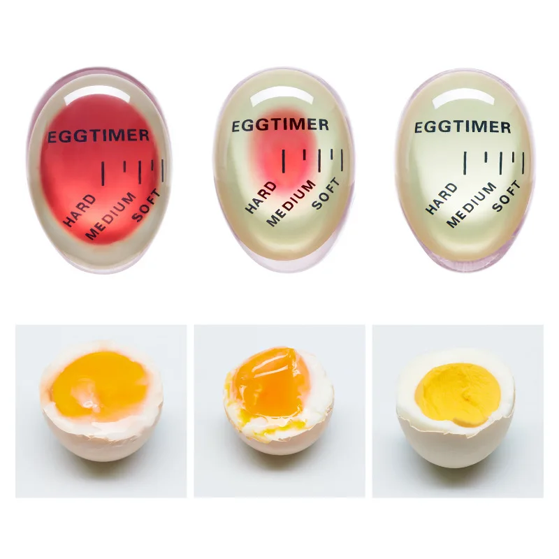 1/3pcs Egg Timer Kitchen Electronics Gadgets Color Eggs Cooking Changing Yummy Soft Hard Boiled Eco-Friendly Resin Red  Tools