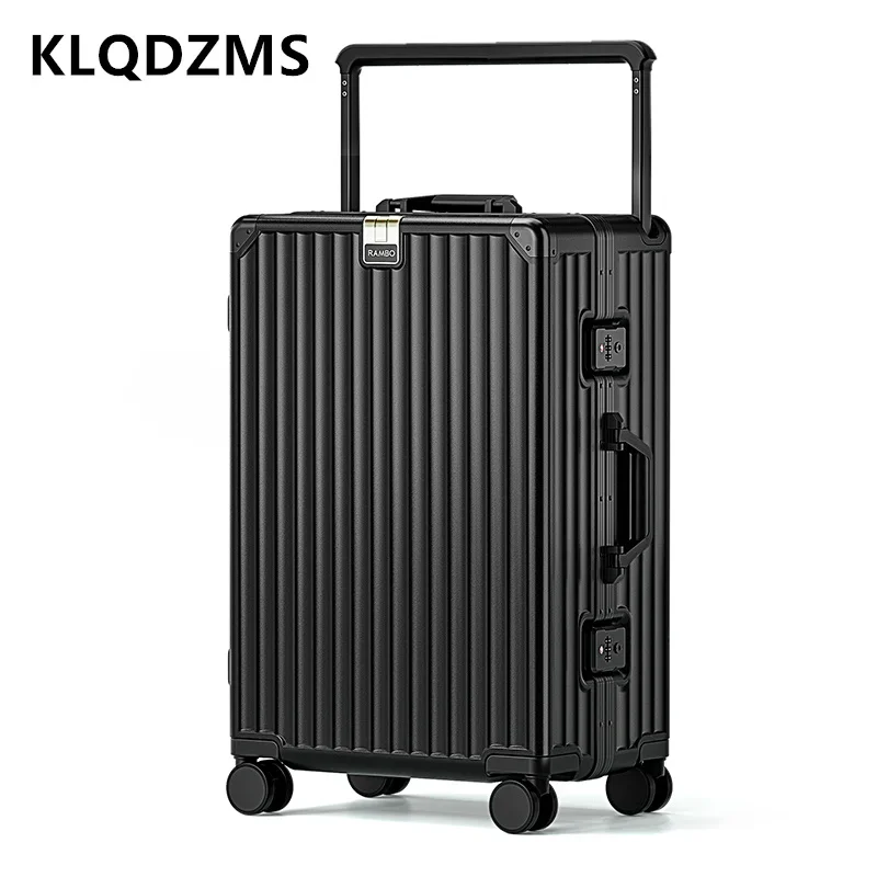 KLQDZMS Luggage Travel Bag 28 “Large Capacity Aluminum Frame Trolley Case 20 ‘PC Boarding Case 24 ’Travel Essentials Suitcase