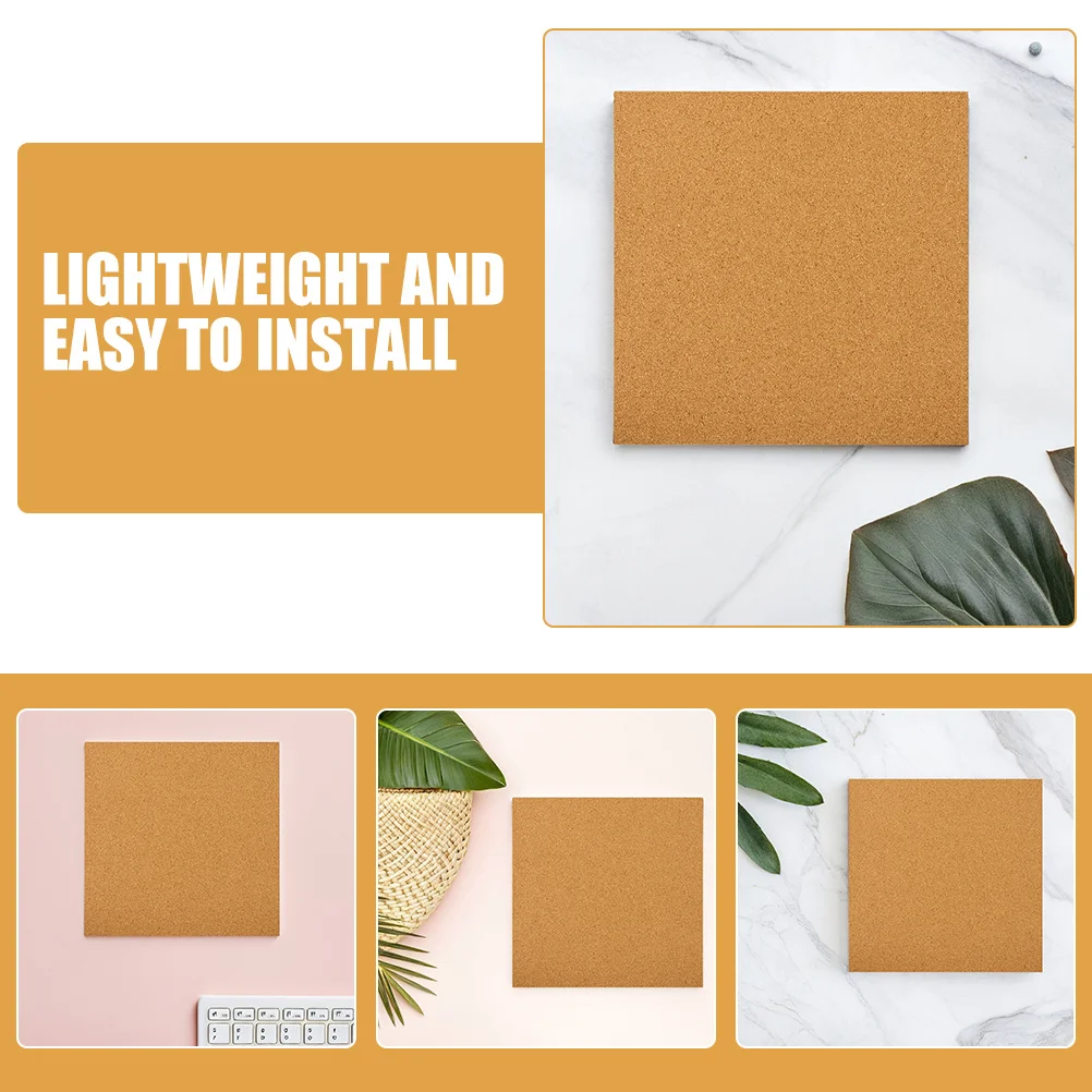 5 шт. клейкая пробковая плитка 300x300x2 мм шумоподавляющие пробковые доски для стен деревянный стол пробковая доска маленькая доска объявлений для дома