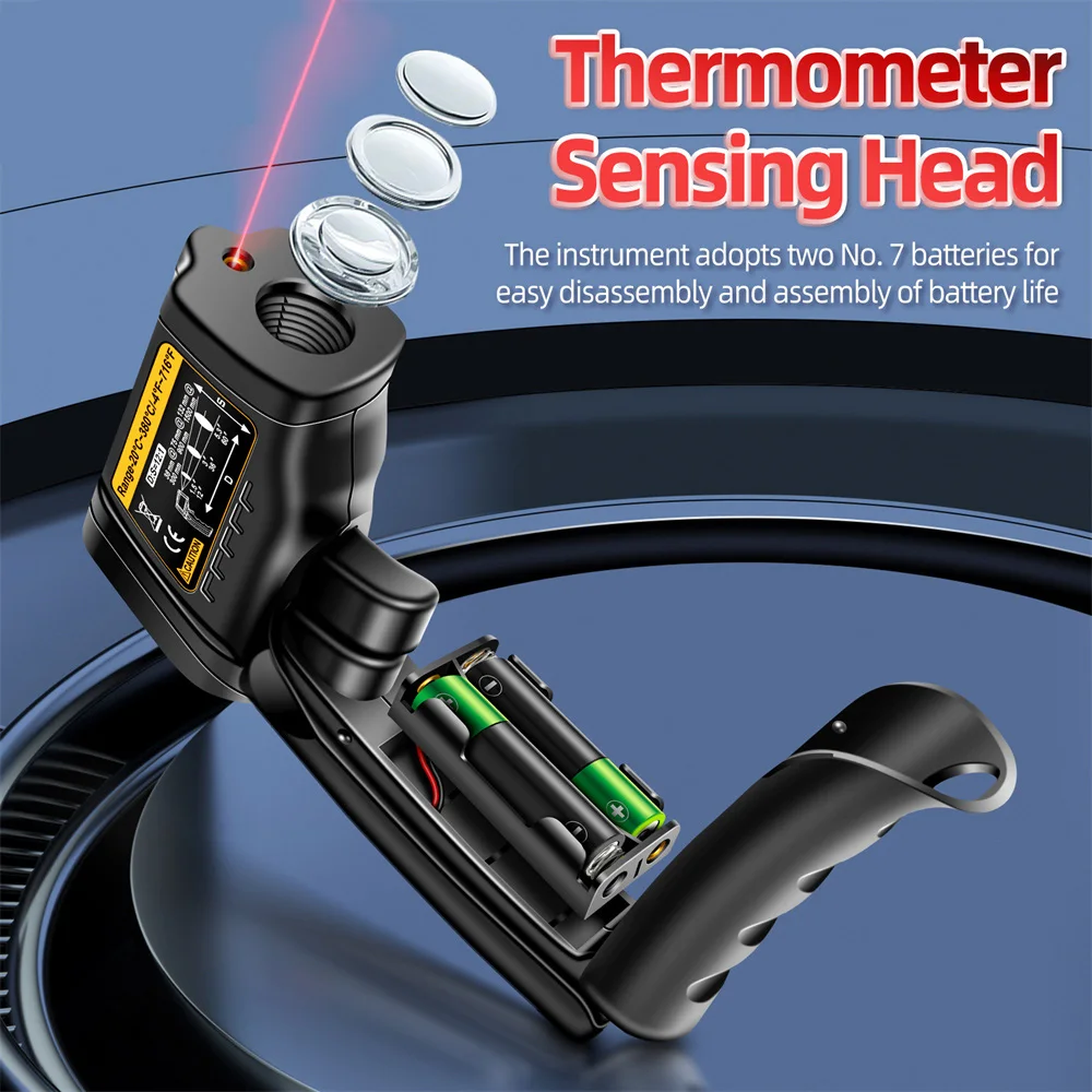 ANENG TH103 Digital Infrared Laser Thermometer Industrial Temparature Measuring Gun Backlight Screen Temperature Humidity Meter