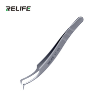 RELIFE ST-17A Precision Tweezers Curved Tips Chip Tinning Positioning Tweezers for Mobile Phone Circuit Board Repair Clamp Tools