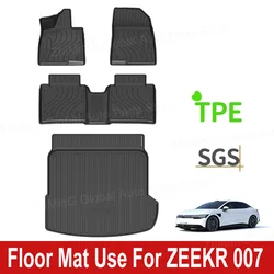 Use for ZEEKR 007 car carpet ZEEKR 007 AllWeather Floor mat ZEEKR 007 trunk mat Full Set Trim to ZEEKR 007 waterproof floor mats