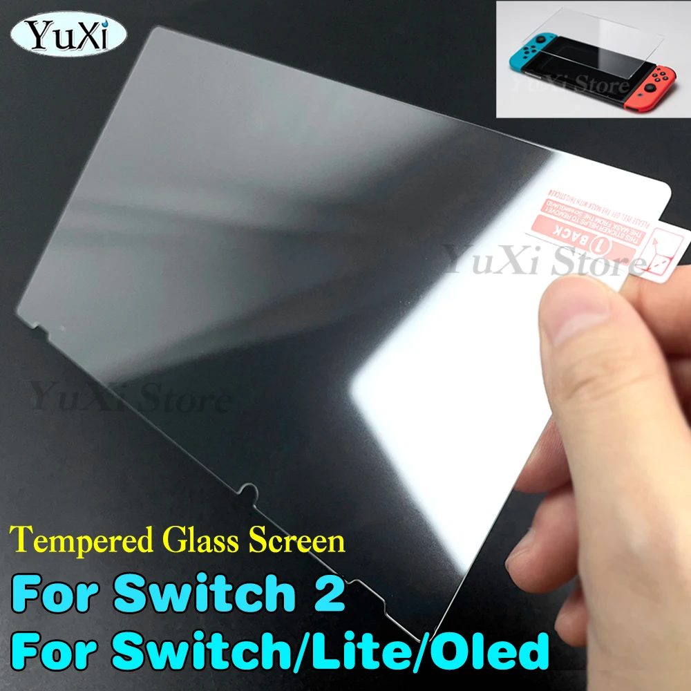 

For Switch 2 Protective Tempered Glass Screen for Switch Oled Lite NS2 HD Clear Screen Protector Film Accessories