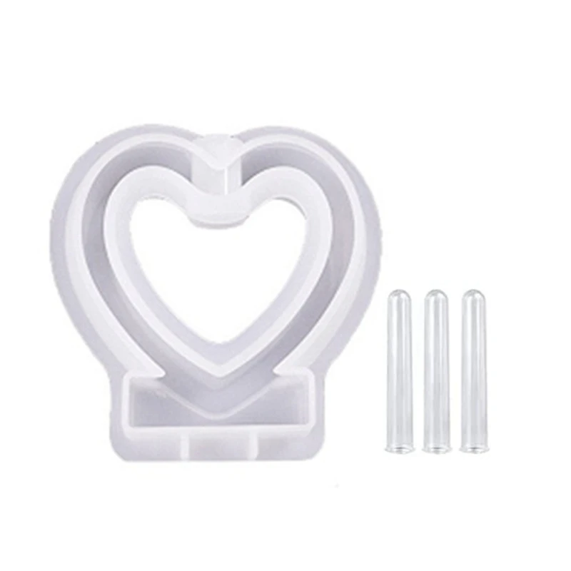 Heart Shaped Epoxy Resin Molds For Plant Propagation Station Epoxy Vase Hydroponic Silicone Mold, Home Decor