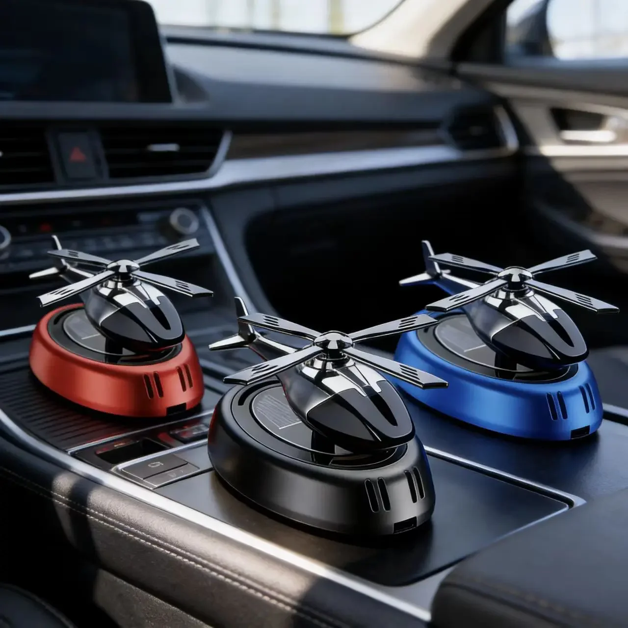 

Car solar Powered accessories Rotating Airplane Car Air Freshener Dashboard Ornament Alloy Material Sun & Freeze Resistant