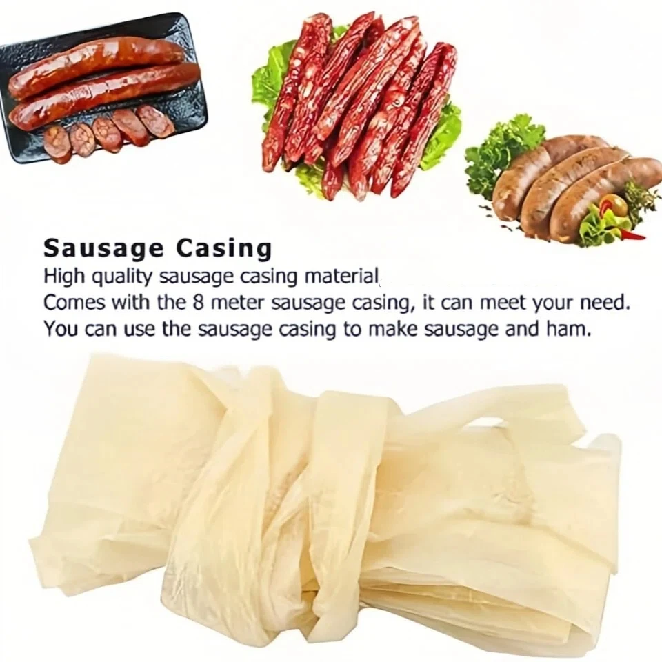 50mm * 8m Dry Sausage Casing, Homemade Sausages, Ham, Italian Sausage Boxes, and Casings for Various Types of Sausages