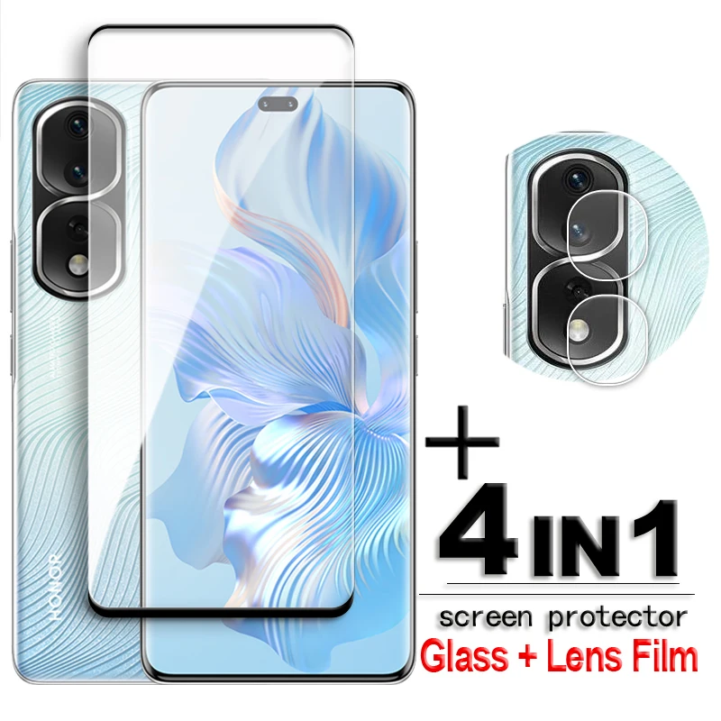 For Honor 80 Pro Glass 3D Full Cover Curved Screen Protector Honor 80 70 60 50 30 Pro Tempered Glass For Honor 80 Pro Lens Film