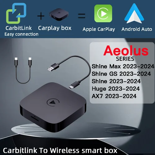 Dongfeng Aeolus Shine Max GS AX7 2023-2024 CARABC CB12 Carbitlink Fácil conexión a carplay inalámbrico Android caja inteligente automática