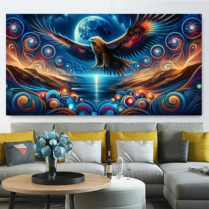 Fantasy Fierce Fly Eagle DIY Diamond Painting New 2025 Full Square Round Diamond Mosaic Embroidery Cross Stitch Craft Home Decor