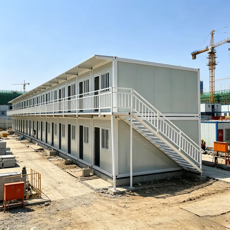 Bulk Custom 2-Story Container Dormitory, Fast-Install Windproof Site Worker Housing Movable Modular Building for Site Use