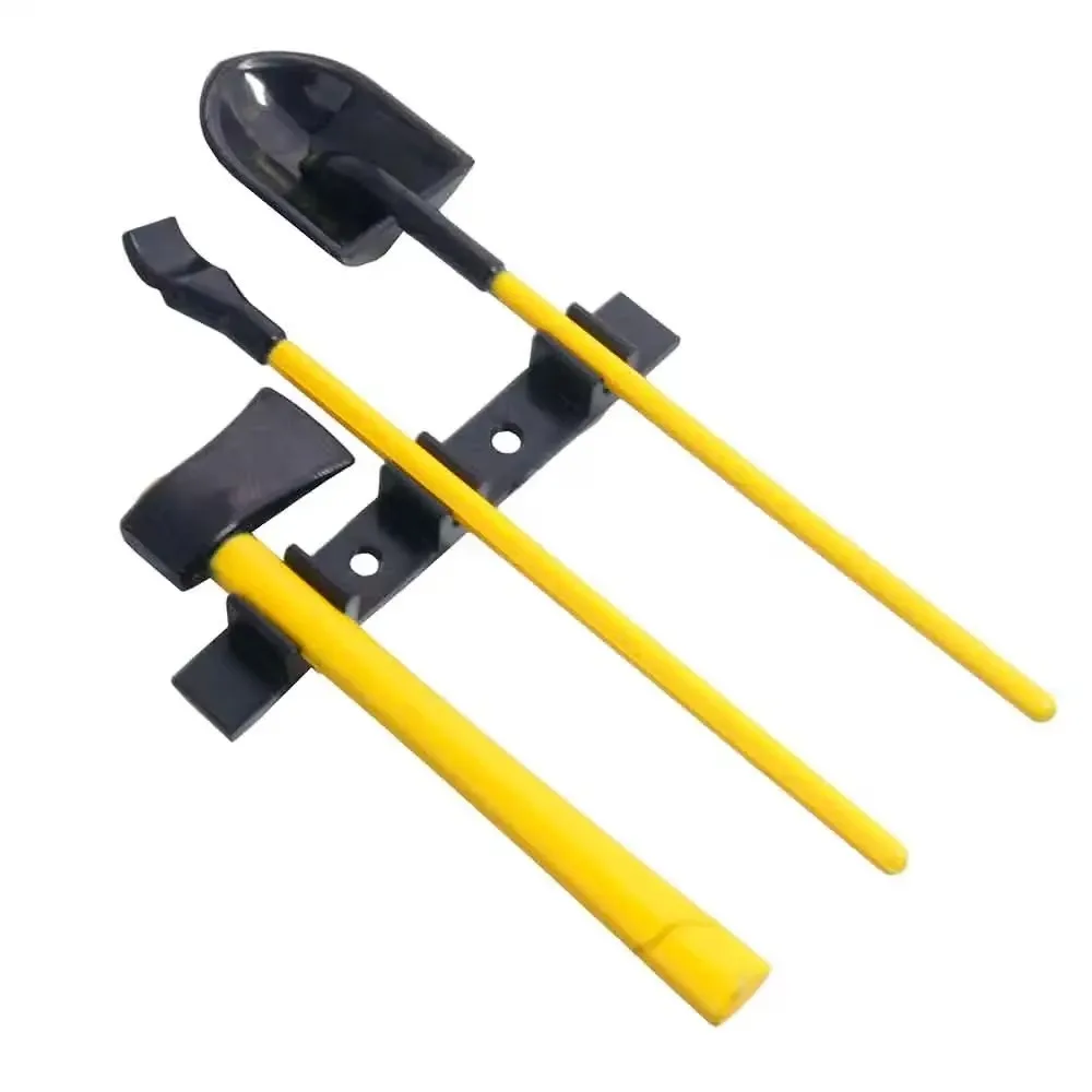 6pcs 1/10 Scale Garage Tools Set Simulated Mini Shovel Jerry Can Axe Toy Plastic Hi-Lift Jack Winch Kits for SCX10 TRX4 D90 CC01