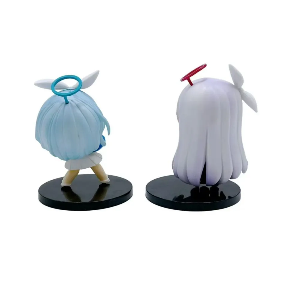 Figurine d'archive bleue de 8cm, Anime Prana, Version Q mignonne, modèle d'animation sur pied, jouet de Collection cadeau, ornements en PVC, en stock