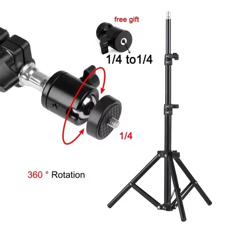 Xiaohui 50cm-160cm Universal Portable Bracket for HY300 Mini Projector Tripod Stand Mount Max Load-Bearing 3.3 Pounds