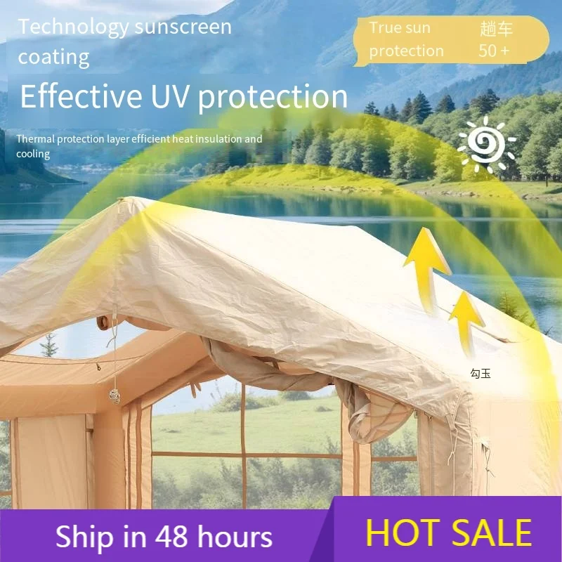 

7.5 Camping Inflatable Tent Outdoor Breathable Sun protection Portable Wilderness Camping Rainproof Overnight Camping Tent
