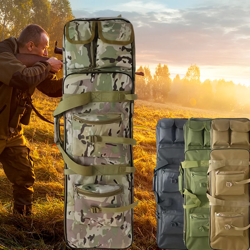 アウトドアスポーツコンバットバッグ狩猟狙撃ライフルバッグキャリングホルスター保護モールバッグエアガンアクセサリー耐久性のあるコンバットバッグ