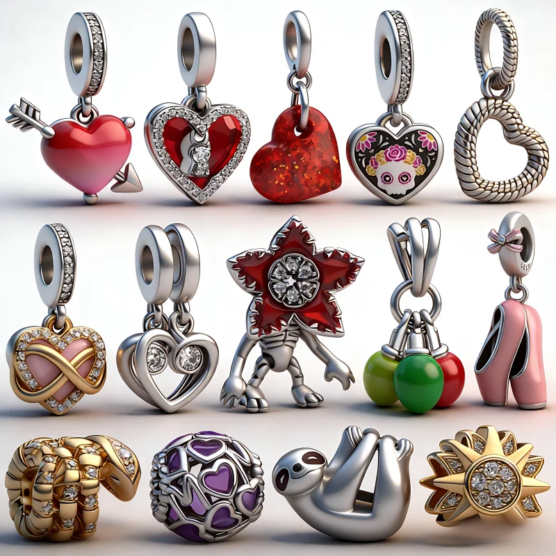

Charms 925 Originale Heart Series Pendants Beads Fits Bracelet Necklace For Women Charm Silver 925 Luxury DIY Jewelry Fine Gifts