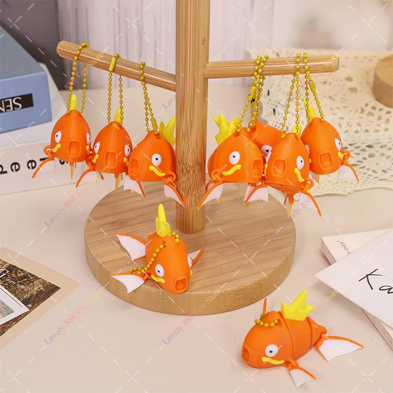 Actionfigur Magikarp Schlüsselanhänger Kollektion Modell 3D-Gedruckte Anime-Film Goomy Schlüsselanhänger Anhänger Puppen für Erwachsene Geburtstagsgeschenke