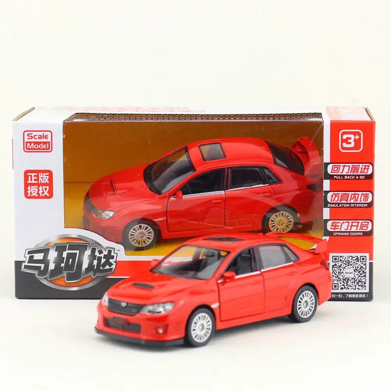1:36 Subarus Impreza WRX STI 합금 레이싱 카 모델 다이캐스트 시뮬레이션 금속 장난감 자동차 모델 풀백 컬렉션 어린이 선물