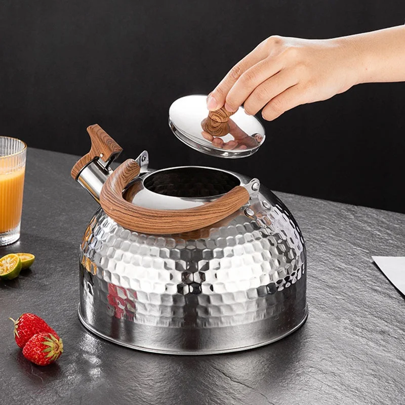 

Stainless Steel Whistling Kettle for Home Use Large Capacity Compatible with Induction Stove Gas And Propane