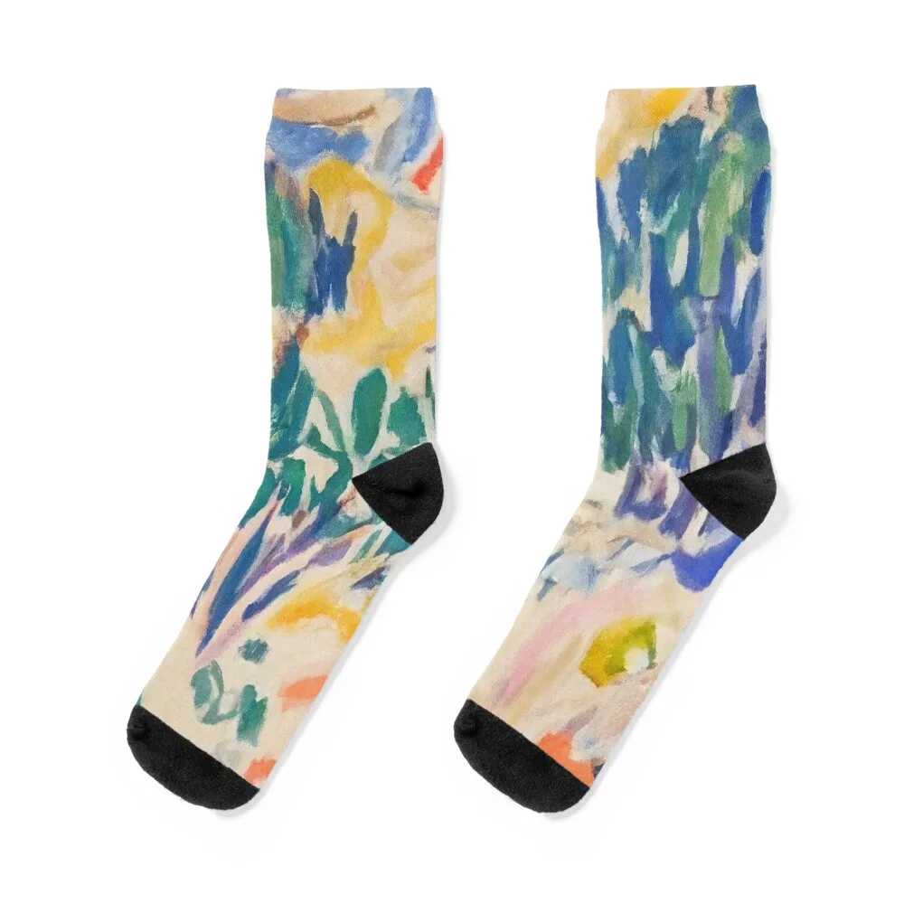 

Landscape At Collioure - Henri Matisse Socks with print custom Christmas anti slip football Socks Women's Men's