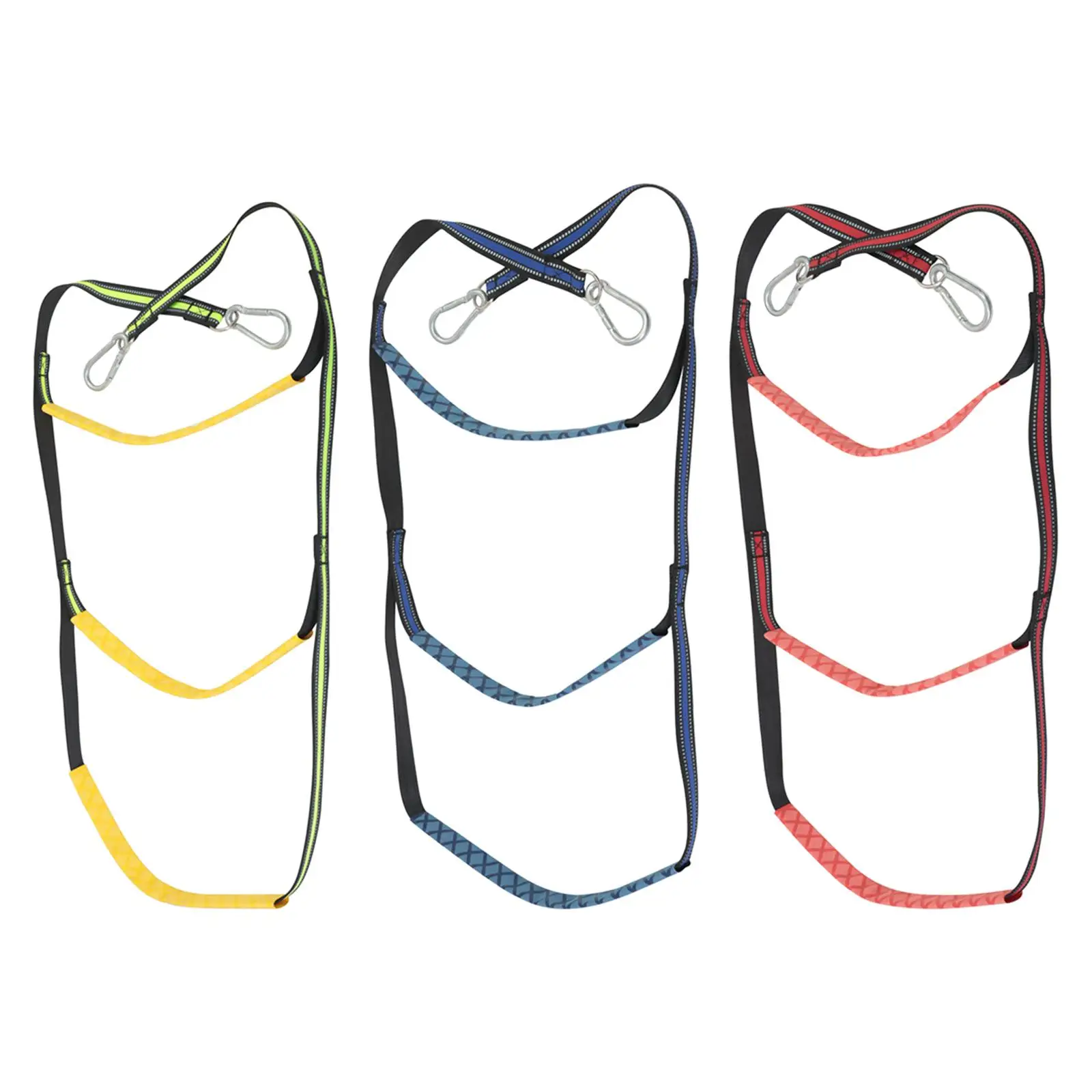 3 boat Rope Ladders with Steel Hooks Boarding Ladder Swim Ladder for Sailboat Motorboat Canoeing Inflatable Boat